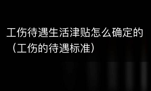 工伤待遇生活津贴怎么确定的（工伤的待遇标准）