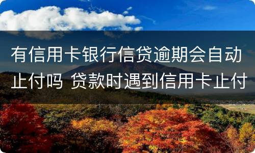 有信用卡银行信贷逾期会自动止付吗 贷款时遇到信用卡止付
