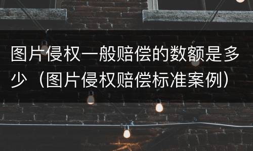 图片侵权一般赔偿的数额是多少（图片侵权赔偿标准案例）