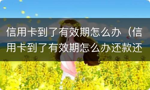 信用卡到了有效期怎么办（信用卡到了有效期怎么办还款还没结束）