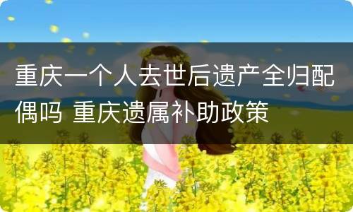 重庆一个人去世后遗产全归配偶吗 重庆遗属补助政策