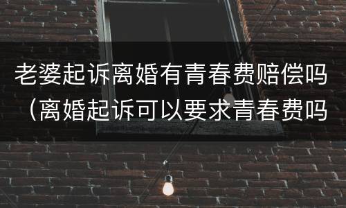 老婆起诉离婚有青春费赔偿吗（离婚起诉可以要求青春费吗）