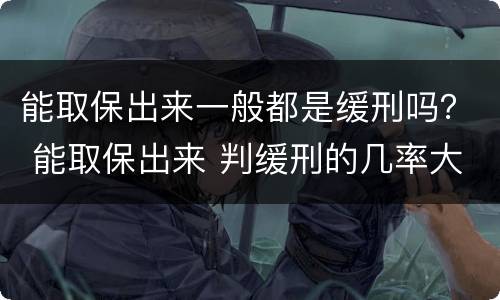 能取保出来一般都是缓刑吗？ 能取保出来 判缓刑的几率大不大