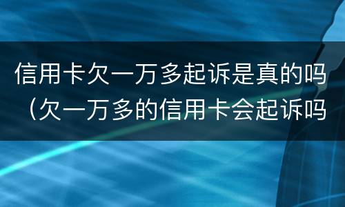 信用卡欠一万多起诉是真的吗（欠一万多的信用卡会起诉吗）