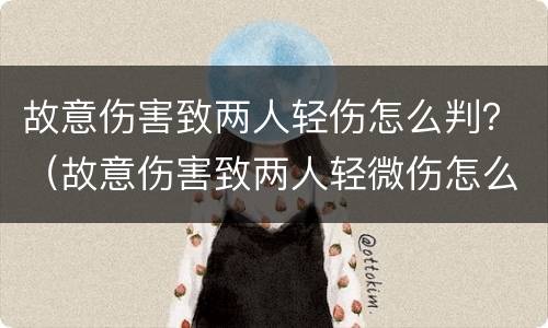 故意伤害致两人轻伤怎么判？（故意伤害致两人轻微伤怎么判）