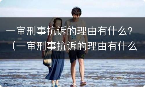 一审刑事抗诉的理由有什么？（一审刑事抗诉的理由有什么作用）