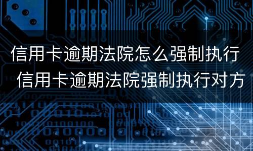 信用卡逾期法院怎么强制执行 信用卡逾期法院强制执行对方没钱怎么办