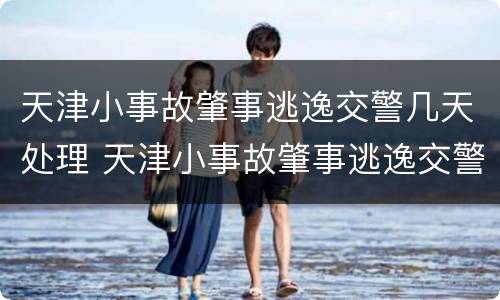 天津小事故肇事逃逸交警几天处理 天津小事故肇事逃逸交警几天处理完毕
