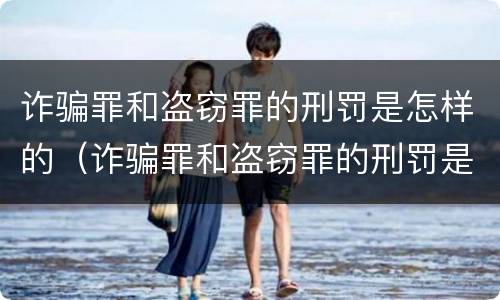 诈骗罪和盗窃罪的刑罚是怎样的（诈骗罪和盗窃罪的刑罚是怎样的区别）