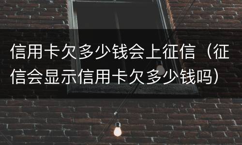 信用卡欠多少钱会上征信（征信会显示信用卡欠多少钱吗）