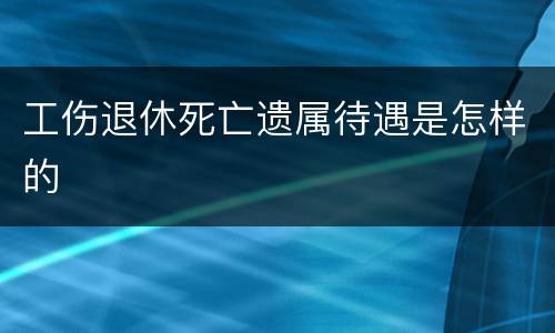 工伤退休死亡遗属待遇是怎样的