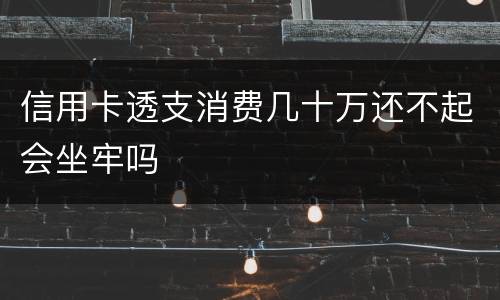 信用卡透支消费几十万还不起会坐牢吗