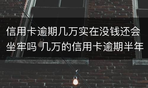 信用卡逾期几万实在没钱还会坐牢吗 几万的信用卡逾期半年会坐牢吗?