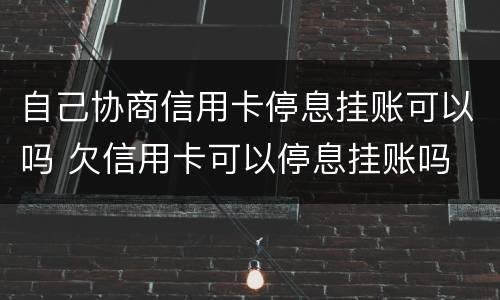 自己协商信用卡停息挂账可以吗 欠信用卡可以停息挂账吗