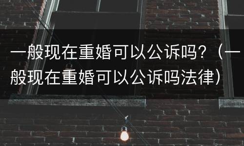 一般现在重婚可以公诉吗?(一般现在重婚可以公诉吗法律)