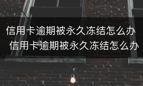 信用卡逾期被永久冻结怎么办 信用卡逾期被永久冻结怎么办呢