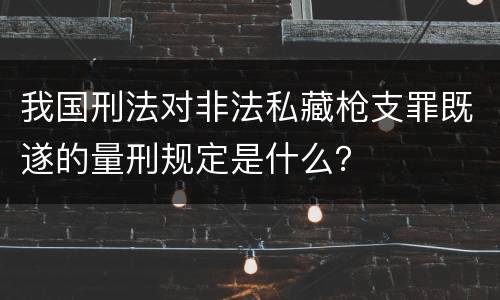 我国刑法对非法私藏枪支罪既遂的量刑规定是什么？