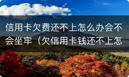 信用卡欠费还不上怎么办会不会坐牢（欠信用卡钱还不上怎么办会坐牢吗）