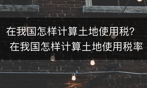 在我国怎样计算土地使用税？ 在我国怎样计算土地使用税率