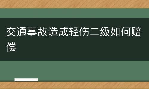 交通事故造成轻伤二级如何赔偿