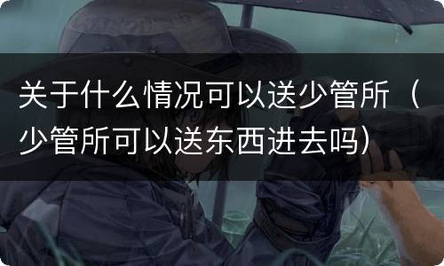 关于什么情况可以送少管所（少管所可以送东西进去吗）