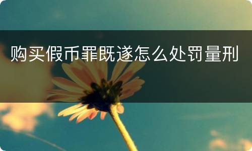 购买假币罪既遂怎么处罚量刑