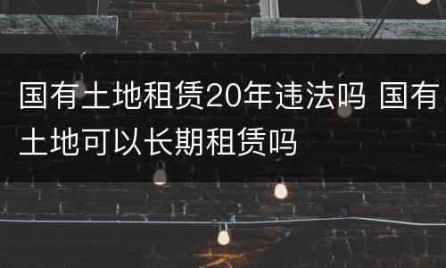 国有土地租赁20年违法吗 国有土地可以长期租赁吗