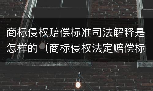 商标侵权赔偿标准司法解释是怎样的（商标侵权法定赔偿标准）