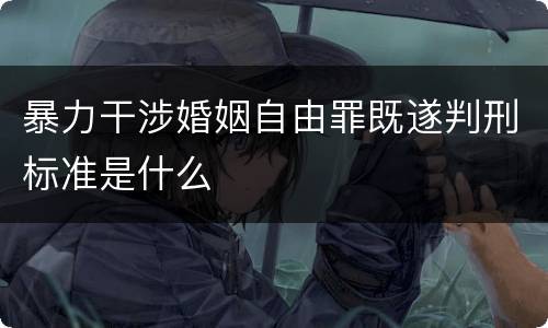 暴力干涉婚姻自由罪既遂判刑标准是什么