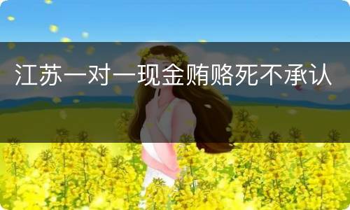 江苏一对一现金贿赂死不承认