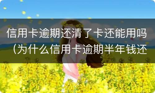 信用卡逾期还清了卡还能用吗（为什么信用卡逾期半年钱还了怎么还能用）