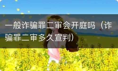 一般诈骗罪二审会开庭吗（诈骗罪二审多久宣判）