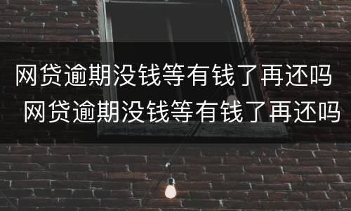 网贷逾期没钱等有钱了再还吗 网贷逾期没钱等有钱了再还吗会怎么样