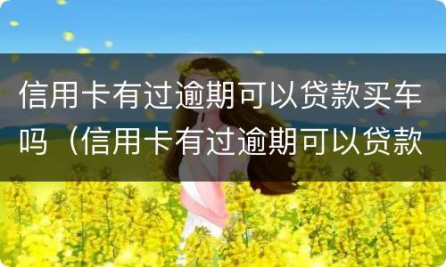 信用卡有过逾期可以贷款买车吗（信用卡有过逾期可以贷款买车吗知乎）