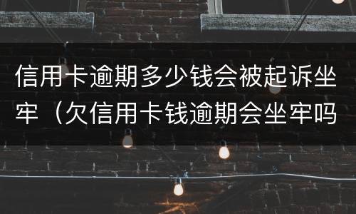 信用卡逾期多少钱会被起诉坐牢（欠信用卡钱逾期会坐牢吗）