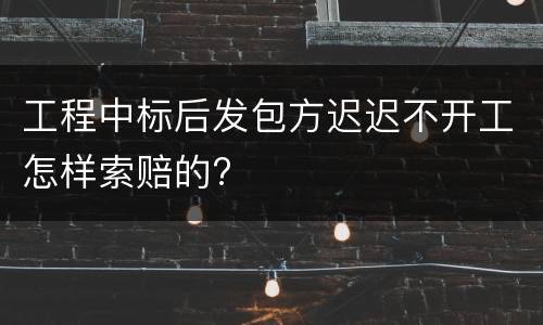 工程中标后发包方迟迟不开工怎样索赔的?