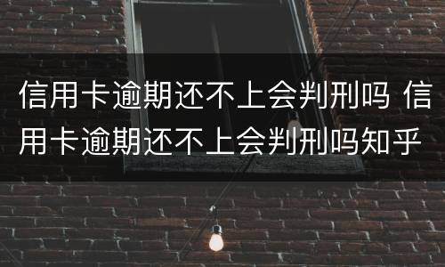 信用卡逾期还不上会判刑吗 信用卡逾期还不上会判刑吗知乎