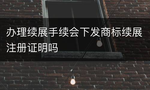 办理续展手续会下发商标续展注册证明吗