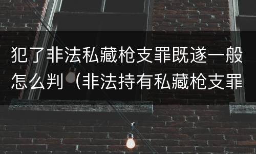 犯了非法私藏枪支罪既遂一般怎么判（非法持有私藏枪支罪）
