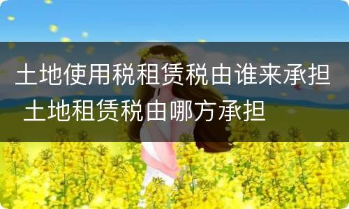 土地使用税租赁税由谁来承担 土地租赁税由哪方承担