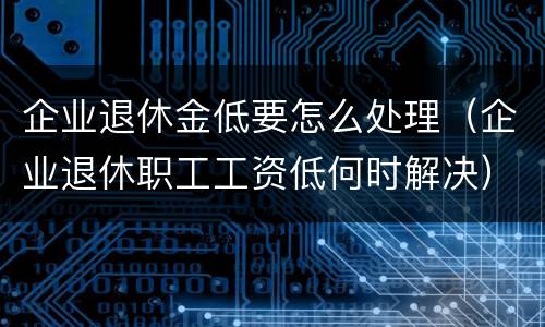 企业退休金低要怎么处理（企业退休职工工资低何时解决）