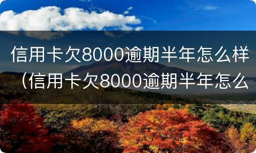 信用卡欠8000逾期半年怎么样（信用卡欠8000逾期半年怎么样还清）