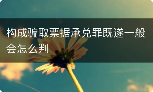 构成骗取票据承兑罪既遂一般会怎么判