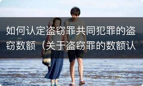 如何认定盗窃罪共同犯罪的盗窃数额（关于盗窃罪的数额认定）