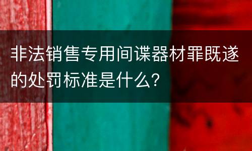 非法销售专用间谍器材罪既遂的处罚标准是什么？