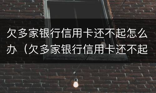 欠多家银行信用卡还不起怎么办（欠多家银行信用卡还不起怎么办理）