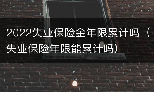 2022失业保险金年限累计吗（失业保险年限能累计吗）