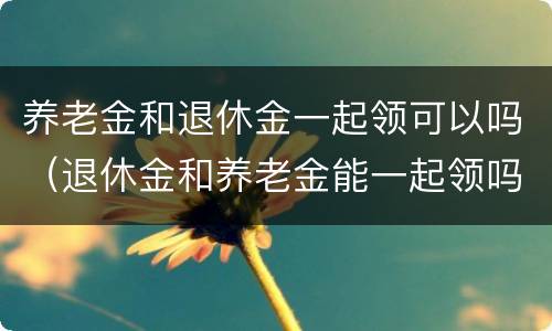 养老金和退休金一起领可以吗（退休金和养老金能一起领吗）