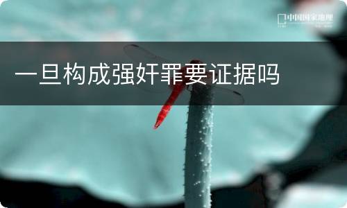 一旦构成强奸罪要证据吗