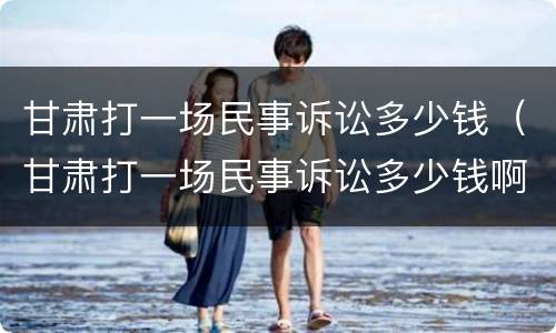 甘肃打一场民事诉讼多少钱（甘肃打一场民事诉讼多少钱啊）